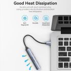 Хаб USB 3.0 -> 1xUSB 3.0/3xUSB 2.0, 0.15м, 5 Гбіт/с, Grey Vention (CKOHB)