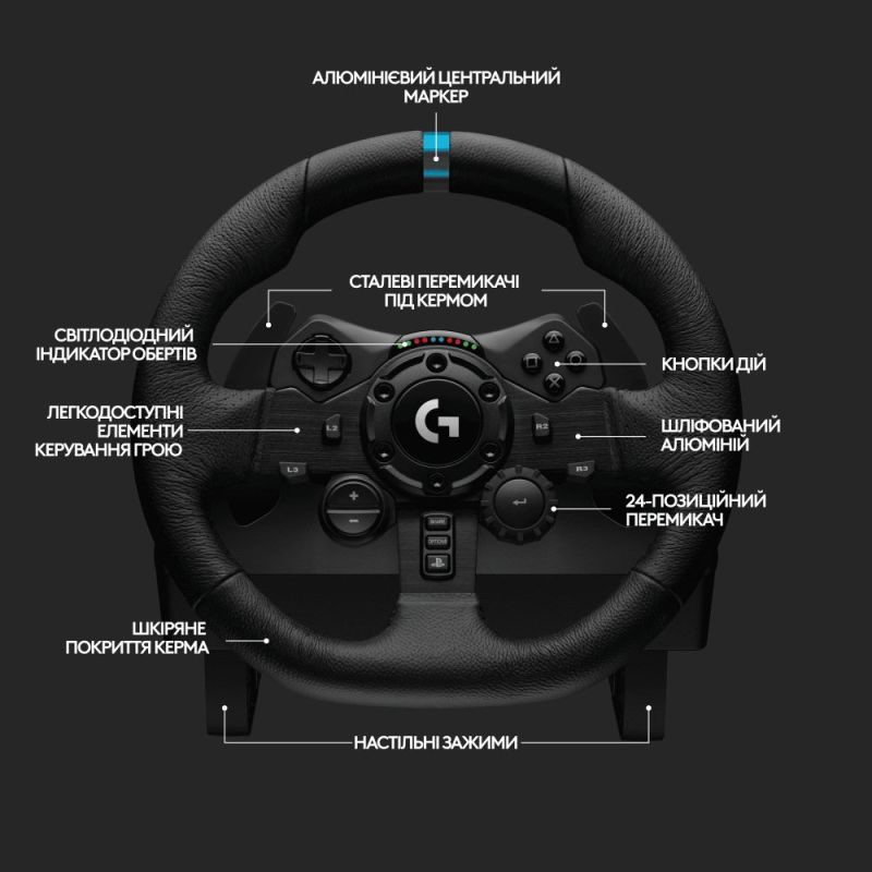 Руль Logitech G923 for PS4 and PC Black (941-000149)