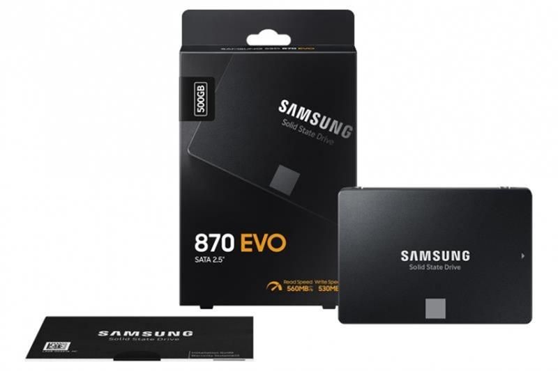 Накопитель SSD  500GB Samsung 870 EVO 2.5" SATAIII MLC (MZ-77E500BW)