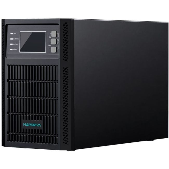 ДБЖ Marsriva MR-US1K, 1кВА/1кВт, Smart Online UPS, 1kVA, Shuko, 2*12V/9Ah (MR-US1K)
