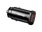 Автозарядка 2xUSB 30W (USB-A) QC3.0 Чорна Baseus (CCALL-DS01)