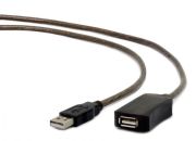 Кабель Cablexpert USB - USB V 2.0 (M/F), активний подовжувач, 10 м, чорний  (UAE-01-10M)