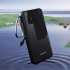 УМБ Dudao 10000mAh K11 10W USB-A,USB-C,microUSB, with USB-A/USB-C/Lightning/MicroUSB cables Black (6977196681853)