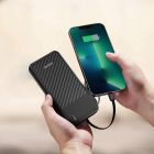 УМБ Dudao 10000mAh K11 10W USB-A,USB-C,microUSB, with USB-A/USB-C/Lightning/MicroUSB cables Black (6977196681853)