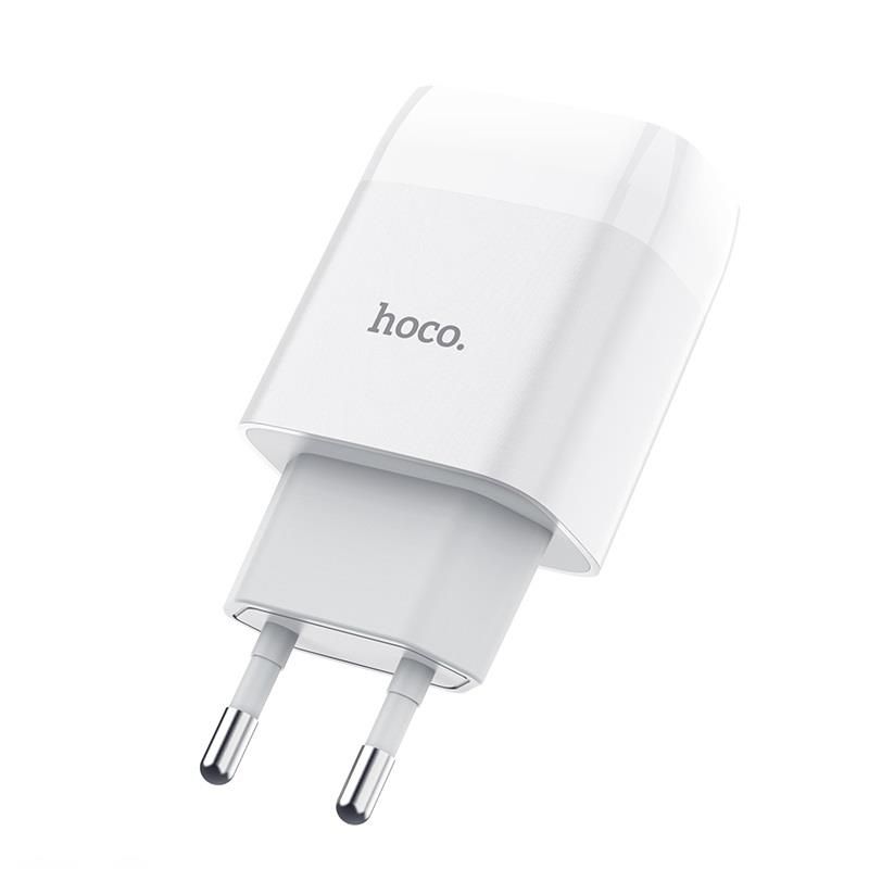 Зарядний пристрій Hoco C72A Glorious (1USB, 2.1А) White + кабель Lightning (6931474712998)