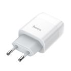 Зарядний пристрій Hoco C72A Glorious (1USB, 2.1А) White + кабель Lightning (6931474712998)