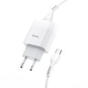 Зарядное устройство Hoco C72A Glorious (1USB, 2.1А) White + кабель Type-C (6931474713018)