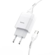 Зарядное устройство Hoco C72A Glorious (1USB, 2.1А) White + кабель Type-C (6931474713018)