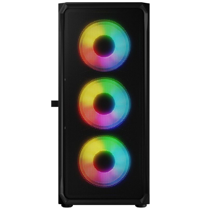 Корпус LogicConcept PORTOS MESH+GLASS ARGB fans 4x120mm BLACK без БЖ ATX (AT-PORTOS-10-0000000-0002)
