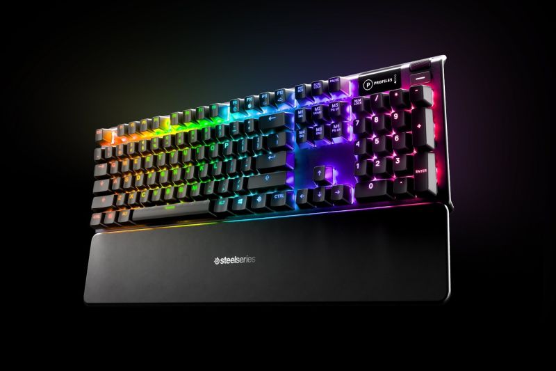 Клавіатура ігрова механічна SteelSeries Apex 5 (Blue Switch) UA OLED Smart Display (64532)
