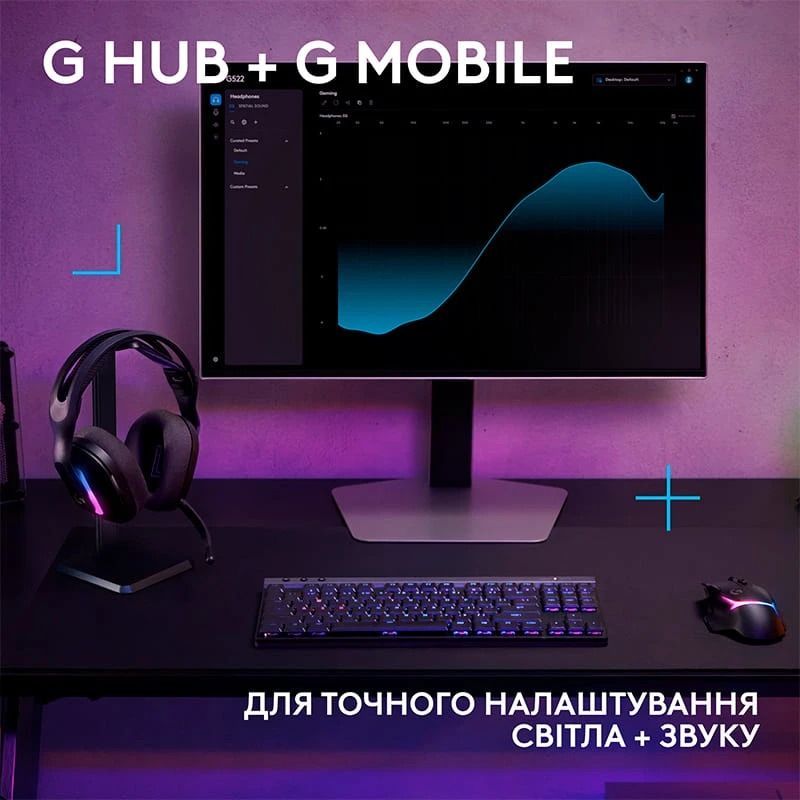Гарнитура Logitech G522 LightSpeed Wireless Gaming Headset Black (981-001544)