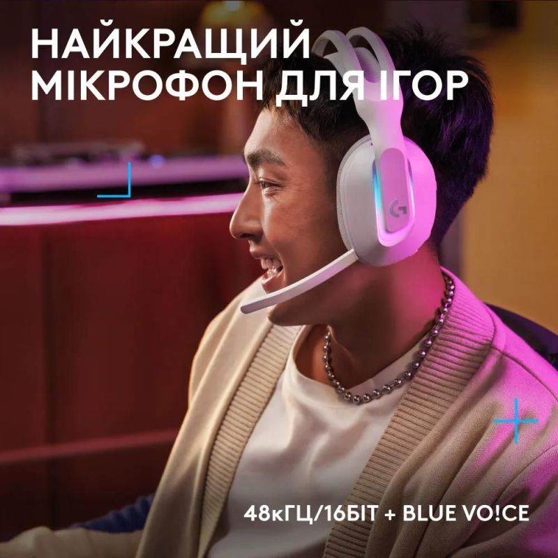 Гарнитура Logitech G522 LightSpeed Wireless Gaming Headset White (981-001550)