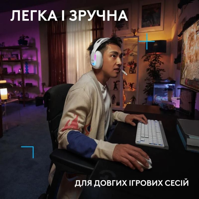 Гарнитура Logitech G522 LightSpeed Wireless Gaming Headset White (981-001550)