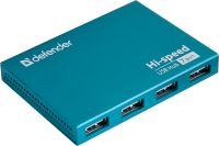 Хаб USB 3.0 -> 7xUSB 2.0 active, aluminium body Defender (83505)