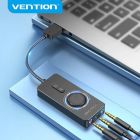 Звукова карта USB AUX jack, 3*TRS (Mic + Ear) 0.15m Volume Control чорна (CDRBB)