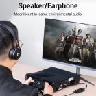 Звукова карта USB AUX jack, 3*TRS (Mic + Ear) 0.15m Volume Control чорна (CDRBB)