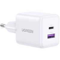 Зарядний пристрій 2xUSB 30W (USB-A + USB-C) X516 Gan білий Ugreen (65015)