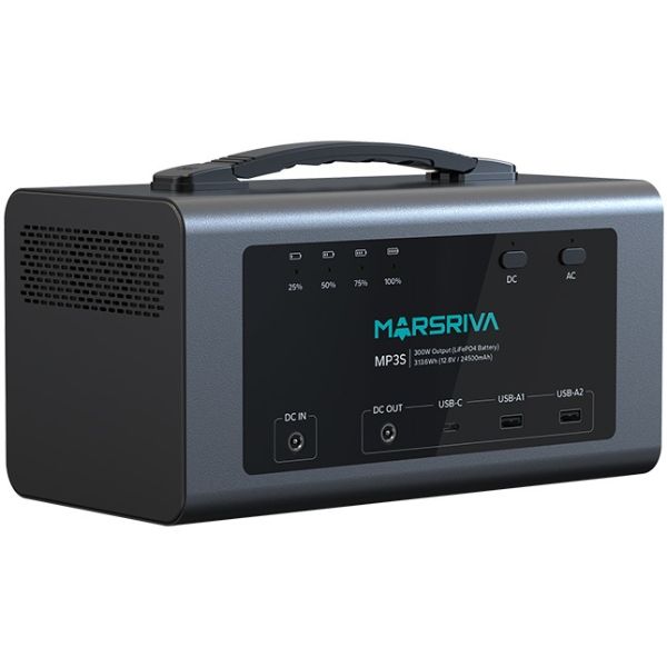 Зарядна станція Marsriva MP3S 300Вт (313.6 Вт/г) DC PD 60Вт, MPPT, LiFePO4 (MP3SV2_MARSRIVA)