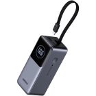 УМБ Ugreen 20000mAh 130W PD/QC, USB-A, USB-С In/Out with built-in USB-C cable (PB723) Gray (55365B)