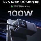 УМБ Ugreen 20000mAh 130W PD/QC, USB-A, USB-С In/Out with built-in USB-C cable (PB723) Gray (55365B)