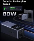 УМБ Ugreen 20000mAh 130W PD/QC, USB-A, USB-С In/Out with built-in USB-C cable (PB723) Gray (55365B)