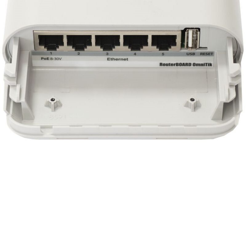 Точка доступу Mikrotik RB OmniTIK 5HnD, 7.5dBi Integrated AP, 5Ghz Dual chain, 5xEthern (RBOmniTikU-5HND)