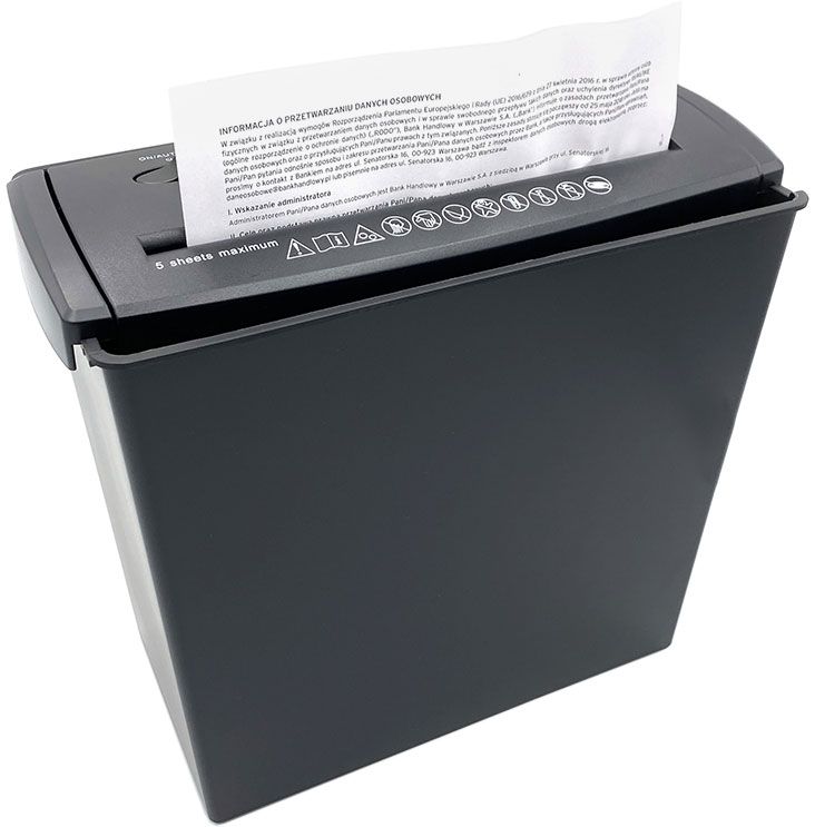 Знищувач документів Media-Tech MT215, A4, 80g х 5, CD/DVD, 9,5 л., P-1, O-1 (MT215)