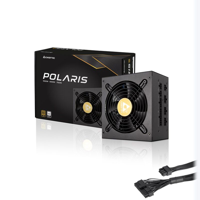 БЖ 650W Chieftec POLARIS PPS-650FC, 120 mm, 80+ GOLD, Cable management, retail (PPS-650FC)