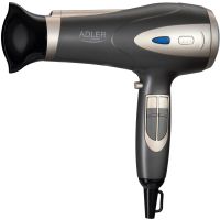 Фен Adler AD 2248 grey champane 2200Вт/ 2 швидкості/ хол.обдув/ темп.режимів-3/ іонізація/ дифузор (AD2248G)