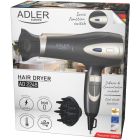 Фен Adler AD 2248 grey champane 2200Вт/ 2 швидкості/ хол.обдув/ темп.режимів-3/ іонізація/ дифузор (AD2248G)