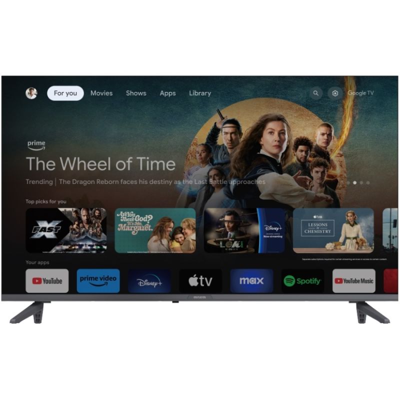 TV 43 AIWA 43GO70804UHD 4K UHD/DLED/T2/ Google TV/2 x 10W/Dolby Digital/HDMI/Wi-Fi/VESA 200x100/Blac (43GO70804UHD)