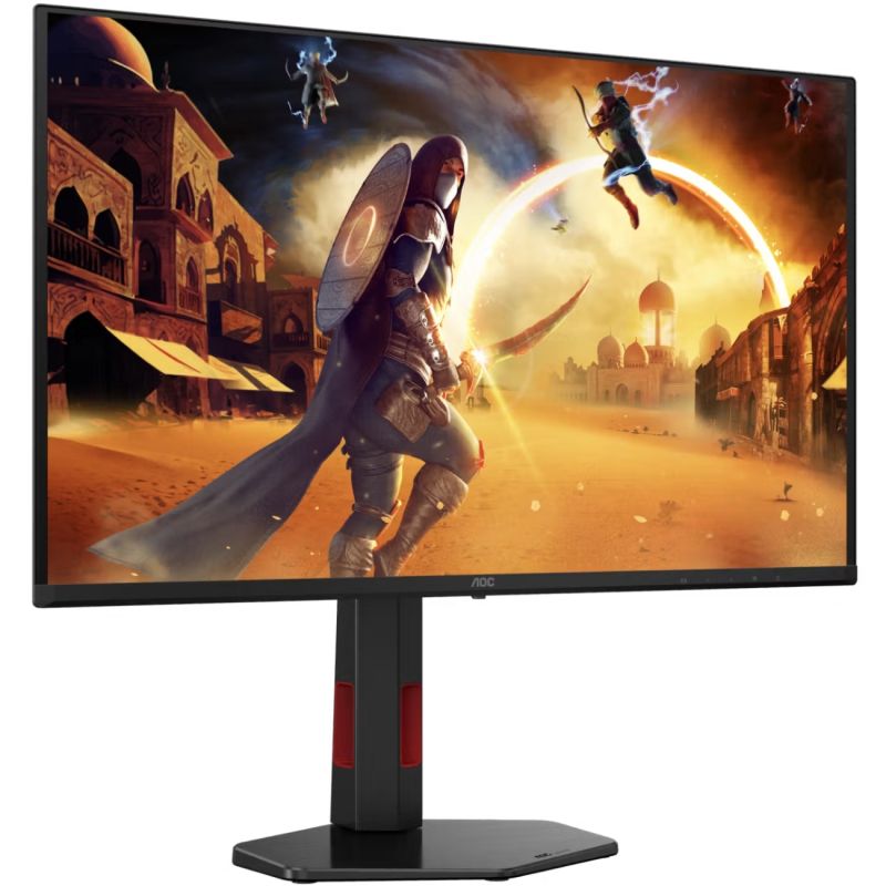 TFT 27" AOC Q27G4ZDR, QD-OLED, 240Гц, 0,03мс, 2хHDMI, DP, USB-hub, HAS, Pivot, чорно-червоний (Q27G4ZDR)