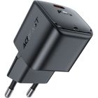 Зарядний пристрій 1xUSB-C 30W Gan A77 mini Fast Charger Black Acefast (6974316282662)