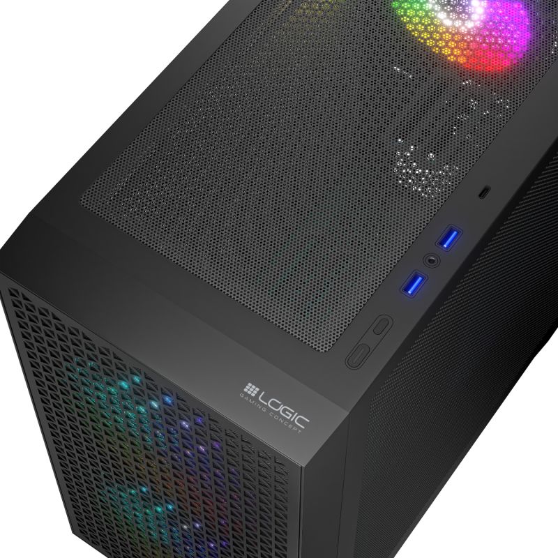 Корпус LogicConcept DART PRO ARGB MINI BLACK MESH fans 3x120mm без БЖ mATX (AM-DART-PRO-ARGB-10)