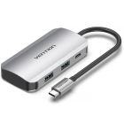 Хаб USB 3.1 Type-C -> 4хUSB 3.0/ Type-C PD 100W 5-in-1 Vention (TNBHB)