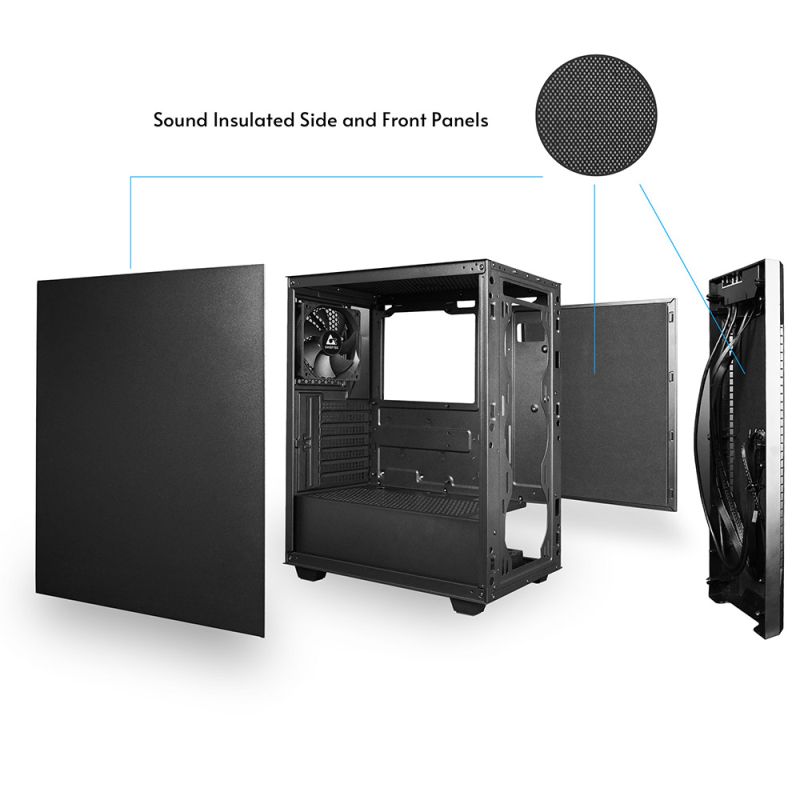 Корпус Chieftec ELOX AS-01B-OP ATX, без БЖ, Black (AS-01B-OP)