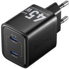 Зарядний пристрій 2xUSB-С 45W GaN чорний Vention (FEFB0-EU)