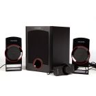 Акустична система 2.1 Microlab M-111, чорна з червоним (M-111)