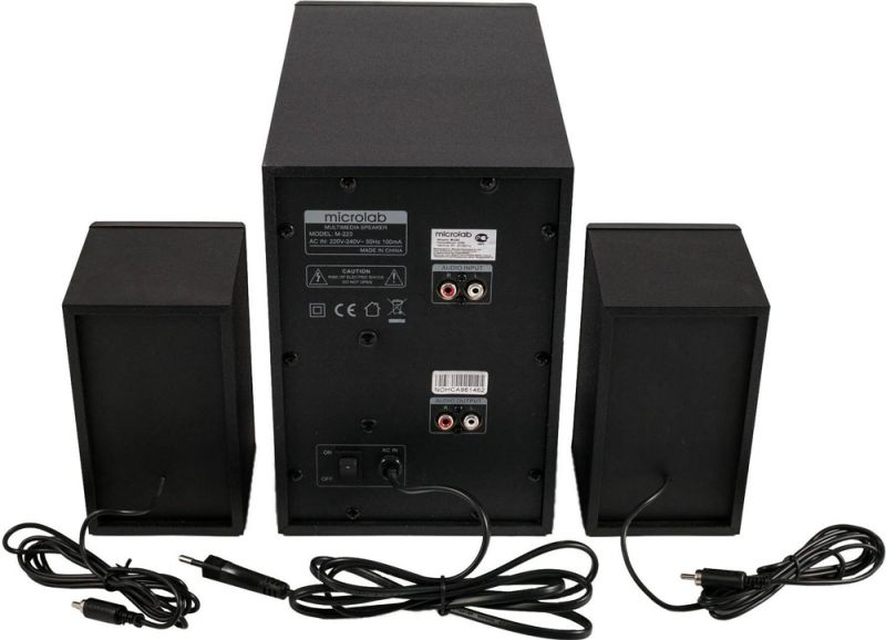 Акустична система 2.1 Microlab M-223, чорна (M-223)