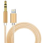 Кабель AUX Lightning - TRS Audio M/M 1м Gold (S0991)