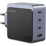 Зарядний пристрій 4xUSB 100W (3xUSB-C+USB-A) Gan Nexode Fast Charger Сірий X565 Ugreen (35043)
