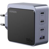 Зарядний пристрій 4xUSB 100W (3xUSB-C+USB-A) Gan Nexode Fast Charger Сірий X565 Ugreen (35043)