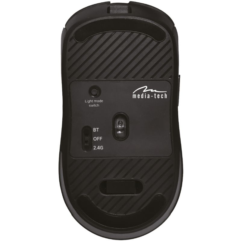 Мишка Media-Tech MT1124, бездротова Bluetooth+2.4G, 3200dpi., 5кн., Silent, чорна (MT1124)
