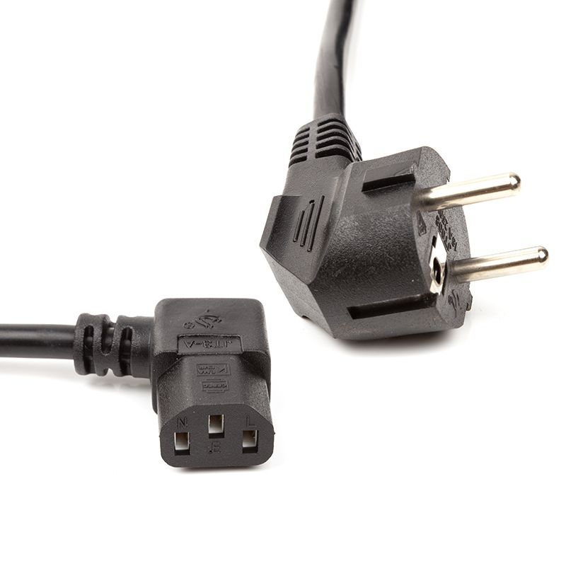 Кабель живлення PowerPlant Cu 3x1.5мм2, 2м, кутовий (CC360369)