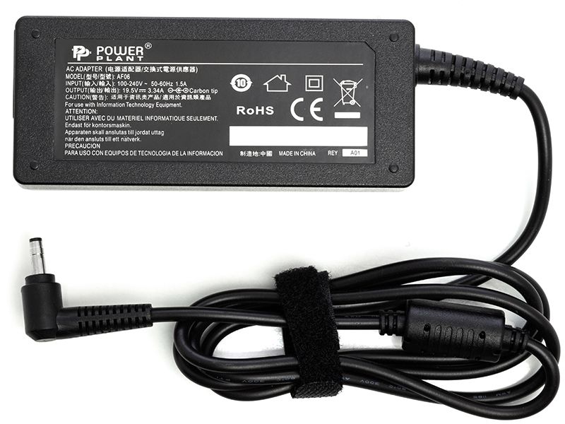 Блок питания для ноутбуков PowerPlant DELL 220V, 19.5V 65W 3.34A (4.0*1.7) (DL65G4017)