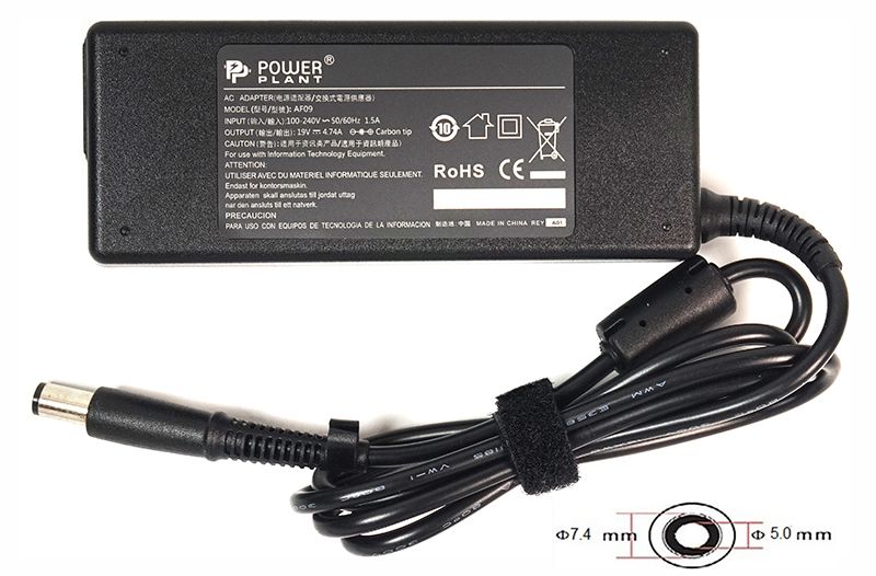 Блок живлення для ноутбуків PowerPlant HP 220V, 19V 90W 4.74A (7.4*5.0) (HP90F7450)