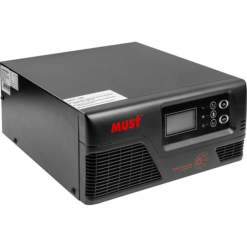 Преобразователь напряжения Must 1000W с чистой синусоидой, 12V, LCD (EP20-1012PRO) (KD00MS0048)