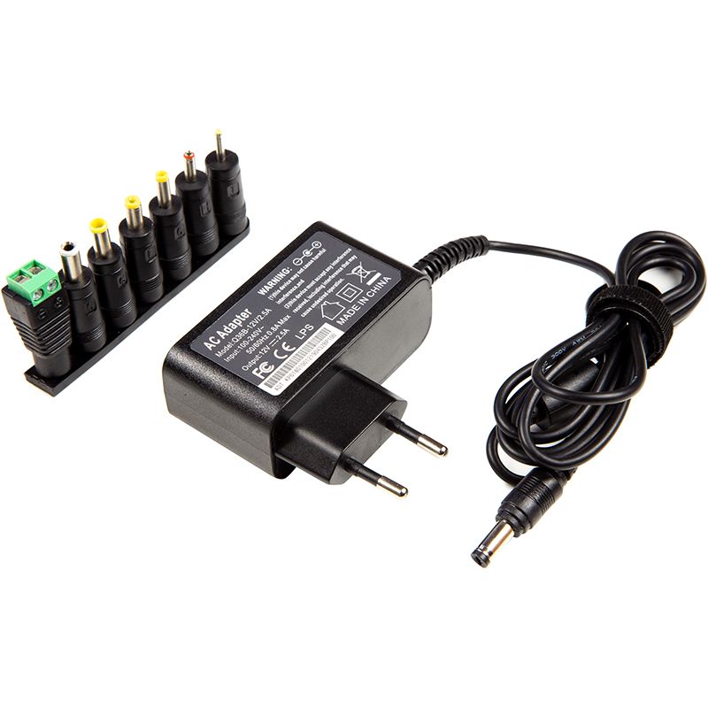 Универсальный блок питания PowerPlant Q36 220V, 30W 12V 2.5A (NA700226)