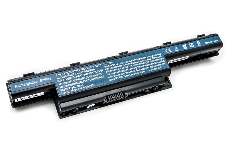 Аккумулятор PowerPlant для ноутбуков ACER Aspire 4551 (AS10D41, AC 4741, 3S2P) 10.8V 6600mAh (NB00000064)