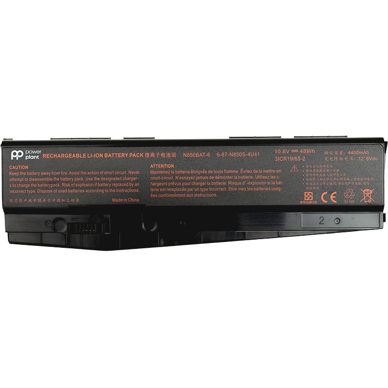Акумулятор PowerPlant для ноутбуків Clevo N850HC (N850BAT-6) 10.8V 4400mAh (NB400041)